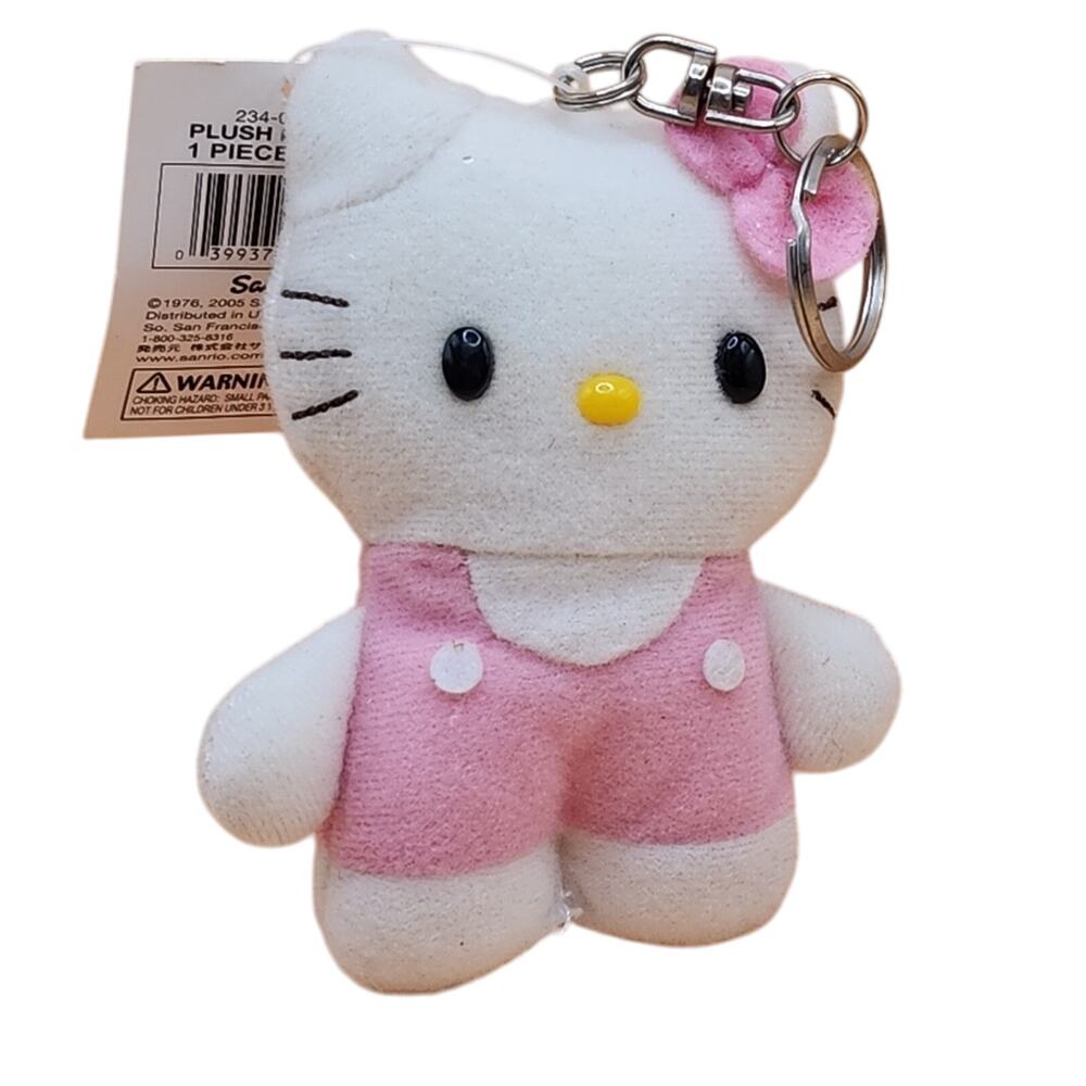 Sanrio Hello Kitty Plush Keyring 4 Inch 2005 Stuffed Animal Toy